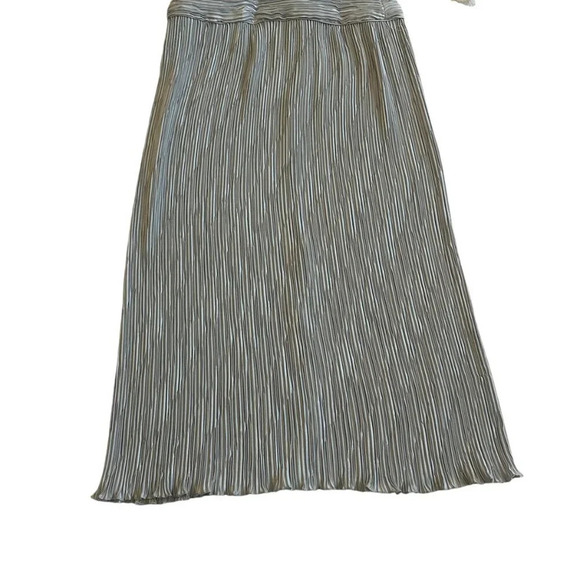 Ricki Lang For Nuit Vintage 1970s Lace Sheer Dress Pleated Size Large Women's - Picture 5 of 15